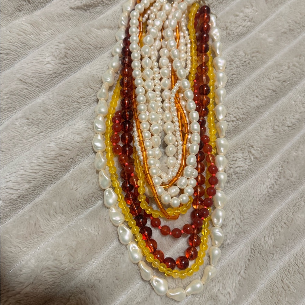 Zara Vibrant Pearl and Bead Necklace